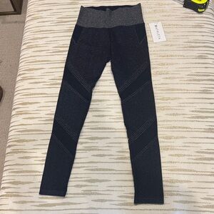 Athleta navy and silver sparkle Performance Leggings